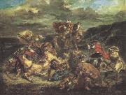 Eugene Delacroix The Lion Hunt (mk45) oil painting artist